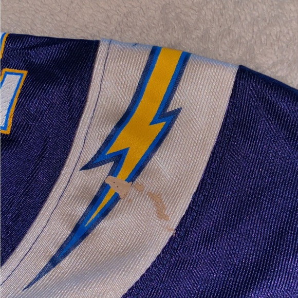 Women’s NFL Chargers Blue and White Short Sleeve jersey - Picture 2 of 5